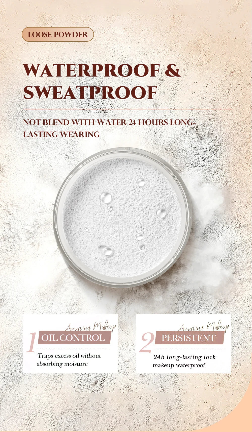 Makeup Base Set With 15ml Primer 30ml Matte Foundation 5g Loose Powder Puff For Smooth Flawless Skin Longwear