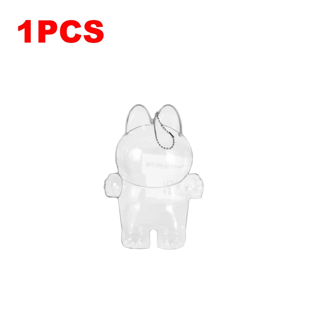 Protective Case for Labubu Have a Seat Transparent Protective Cover for Labubu Doll Plastic Clear Display Box Easy Installation