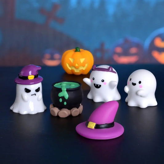 Cute Pumpkin Halloween Resin Craft Resin Decoration Ghost Decoration Micro Landscape Figurines Mini Ornaments DIY Accessories
