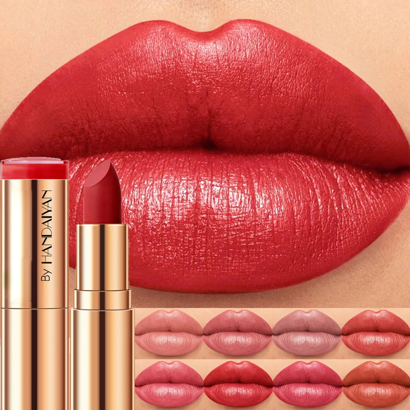 8-Colors Matte Lipstick Sexy Red Waterproof Lip Stick Long Lasting Smudge-free Classic Highly Pigmented Velvet Lip Tint Makeup