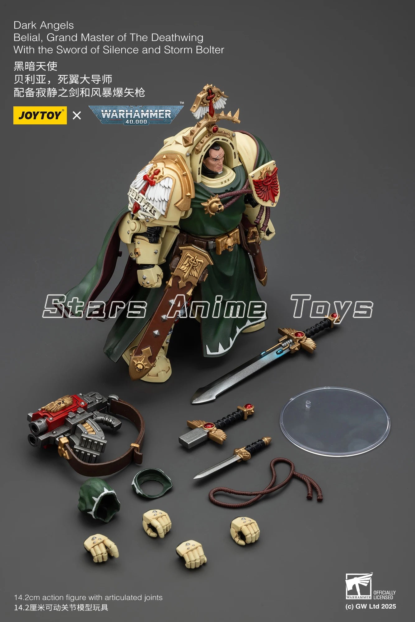 Warhammer 40000 Dark Angels Belial Grand Master of The Deathwing with The Sword of Silence and Storm Bolter