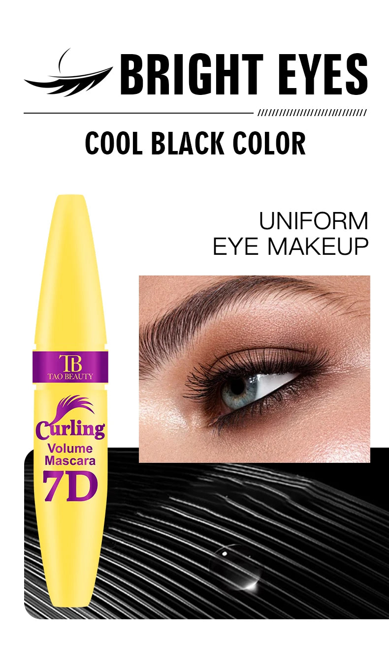 Black Waterproof Mascara for All Lengthening Makeup Products Eyelash Extension Curling Eye Lashes Mascara 7D Effect Eye Cosmetic