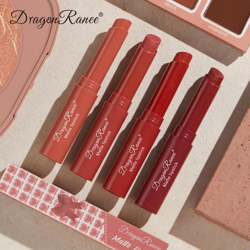 Nude Matte Lipstick Waterproof Nude Pink Lip Sticks Not Fading Sexy Red Velvet Lipsticks for Women Make Up Lasting Lip Cosmetics