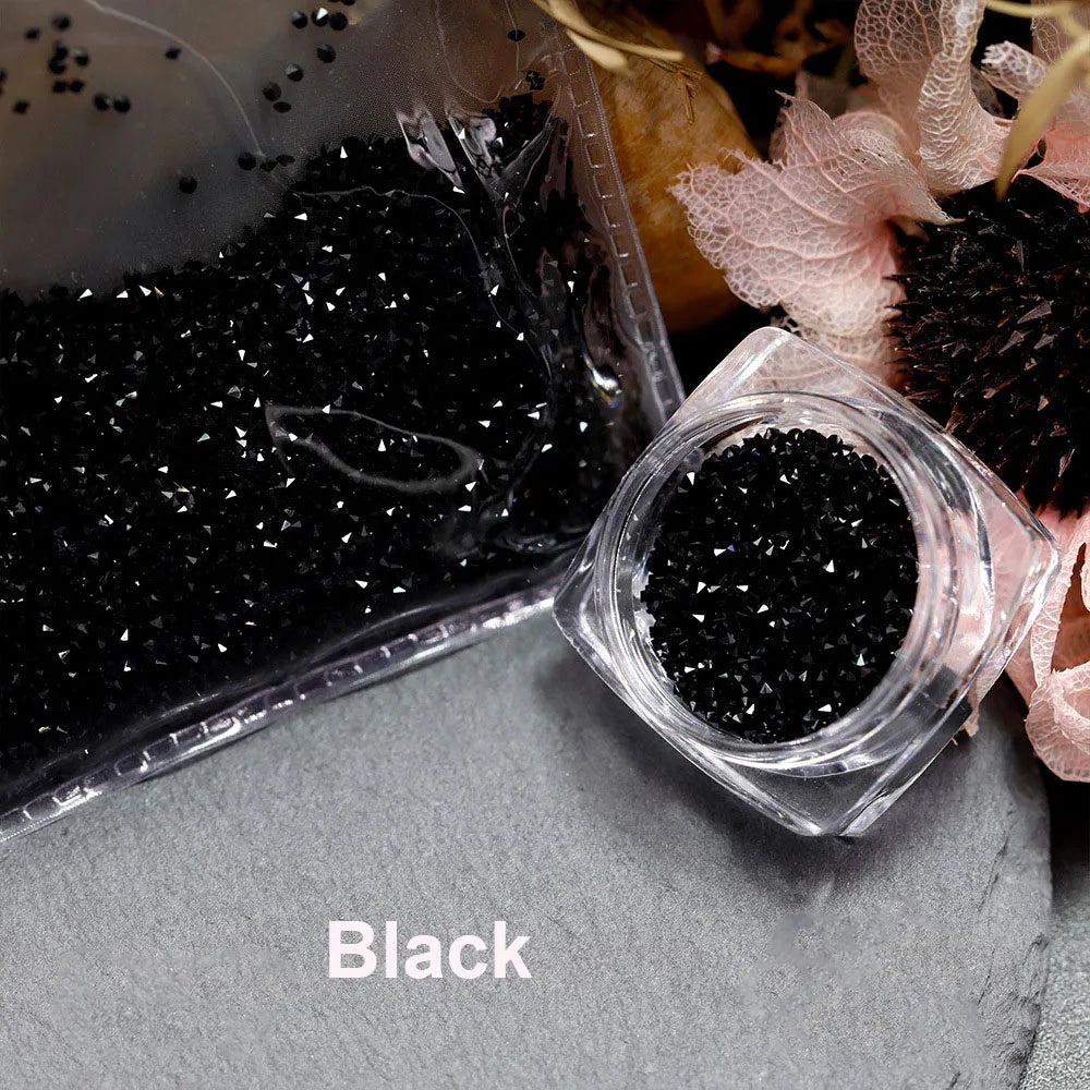 1440pcs/bag 1.2mm Wholesale Mini Pixie стразы Non Hotfix Rhinestone Micro Crystal Zircon Nail Art Rhinestones Decoration