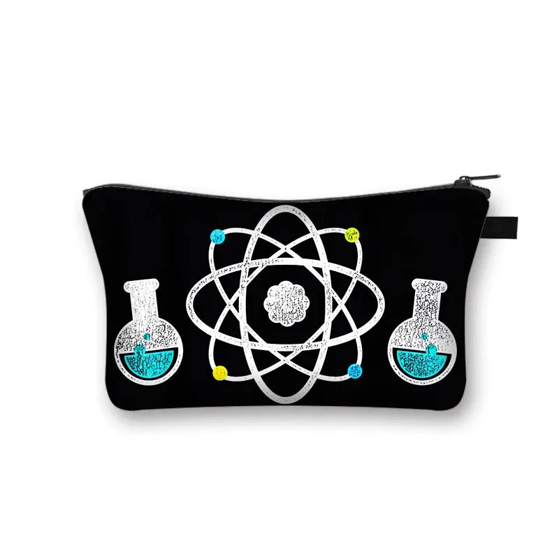 Periodic Table of Elements Print Cosmetic Case Science Chemistry Makeup Storage Pouch Beauty Bag Napkin Bag Lipstick Bag Gift