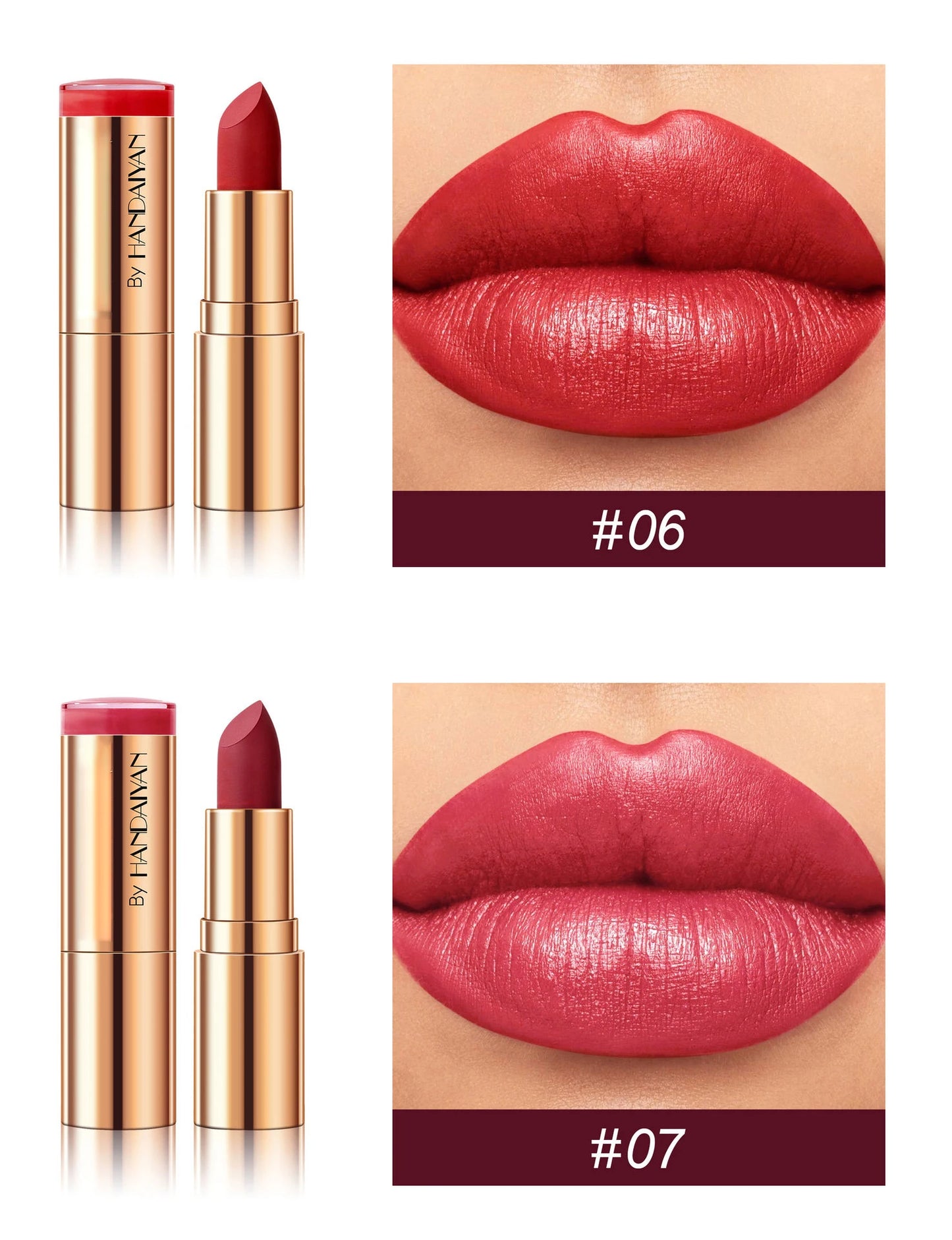 8-Colors Matte Lipstick Sexy Red Waterproof Lip Stick Long Lasting Smudge-free Classic Highly Pigmented Velvet Lip Tint Makeup