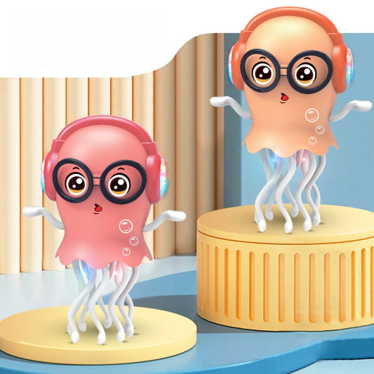 Electric Dancing Octopus Jellyfish Toy Eight-Arm Automatic Obstacle Avoidance Toy for Children's Intelligence Development