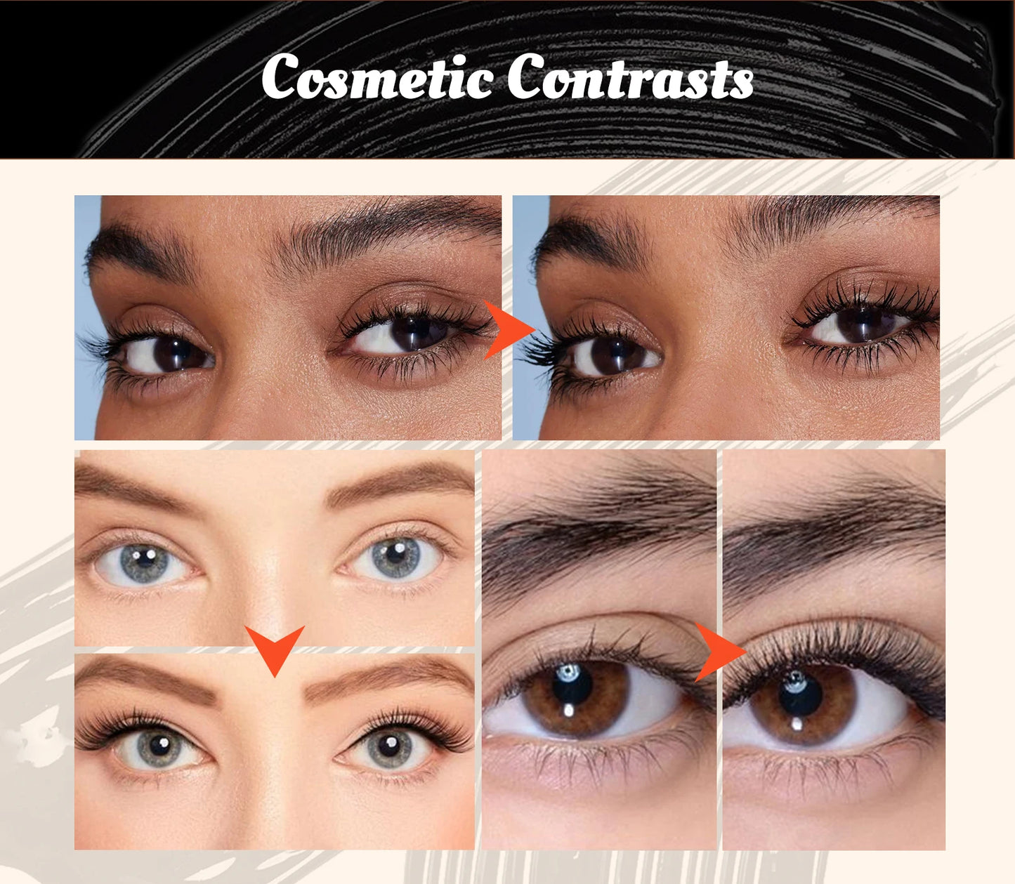 Black waterproof Mascara for all Lengthening make up products Eyelash Extension Eye Lashes mascara 4d effect Korean cosmetics