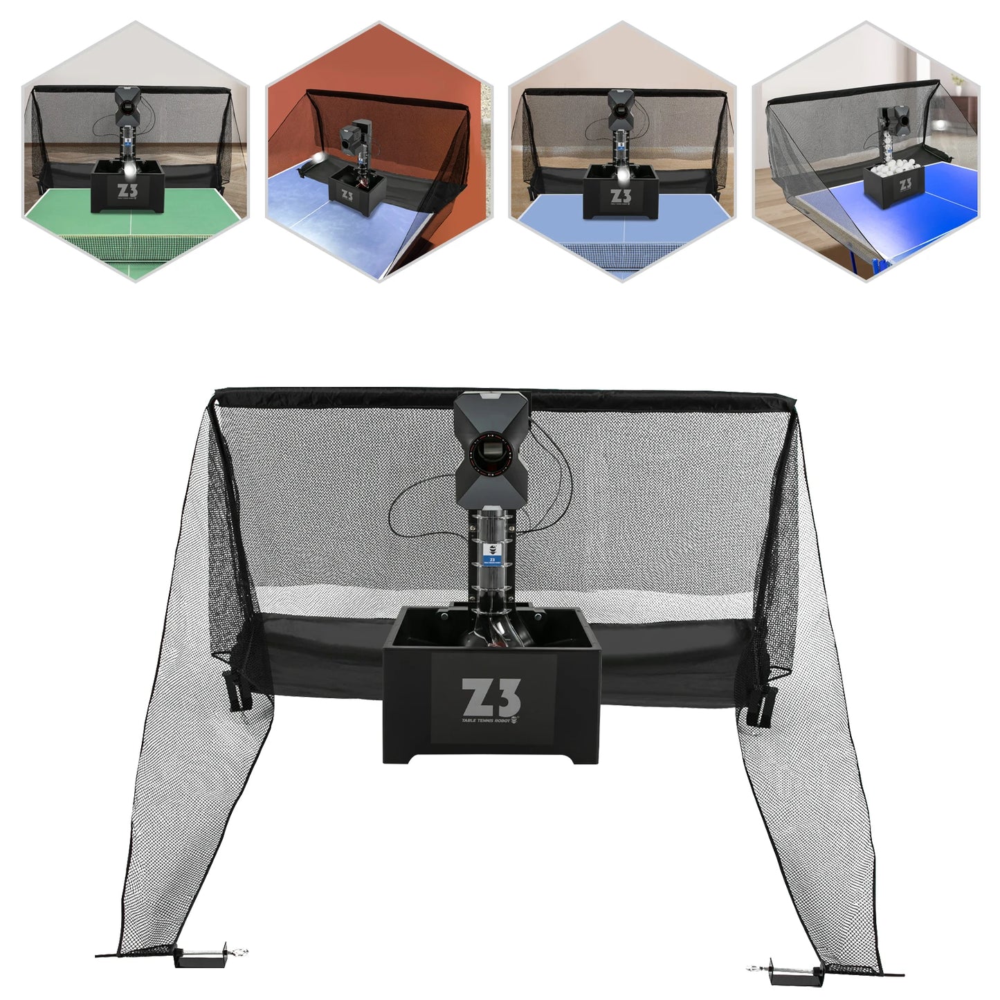 Table Tennis Robot 100 Balls Capacity Automatic Ping Pong Ball Pitching Machine with Remote Control for Pong Lover Self-training