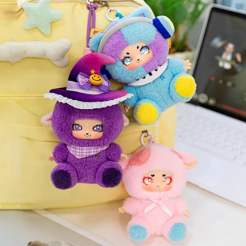 Cute Halloween Witch Doll Vinyl Face Plush Toys Colorful Dolls Popular Stuffed Plush Toys for Kids Witch Gifts Halloween Party
