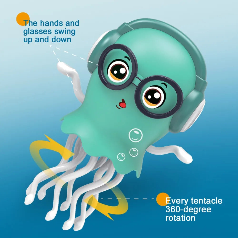 Electric Dancing Octopus Jellyfish Toy Eight-Arm Automatic Obstacle Avoidance Toy for Children's Intelligence Development