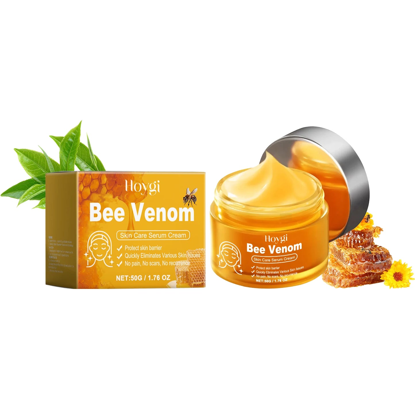 Bee Venom Skin Care Serum Cream Relieve Dry Skin Nourishing Skin Elastic Moisturizing Tightening Smoothing Brightening Cream
