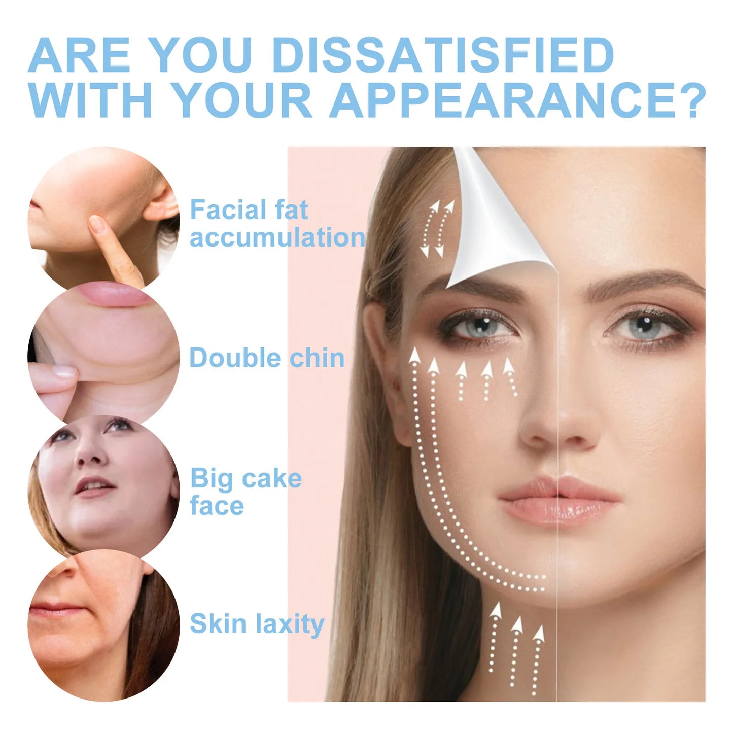 Collagen Moisturizing Facial Mask V-Shaped Firming Lifting Face Masks Hyaluronic Acid Brightening Hydrating Facial Skincare Mask