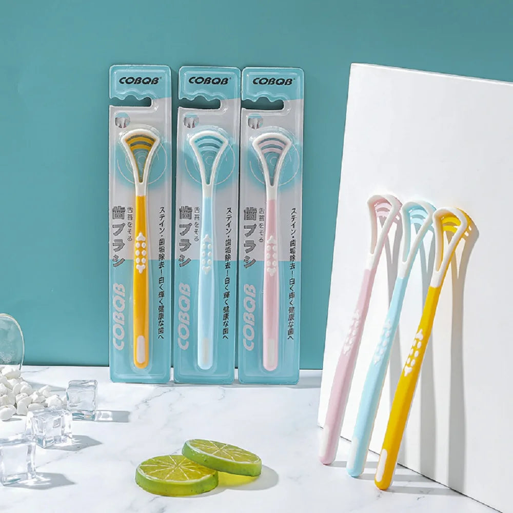 Tongue Scraper Oral Cleaner Brush Soft Silicone CleaningTongue Toothbrush Mouth Fresh Breath Scraping Hygiene Care Tools
