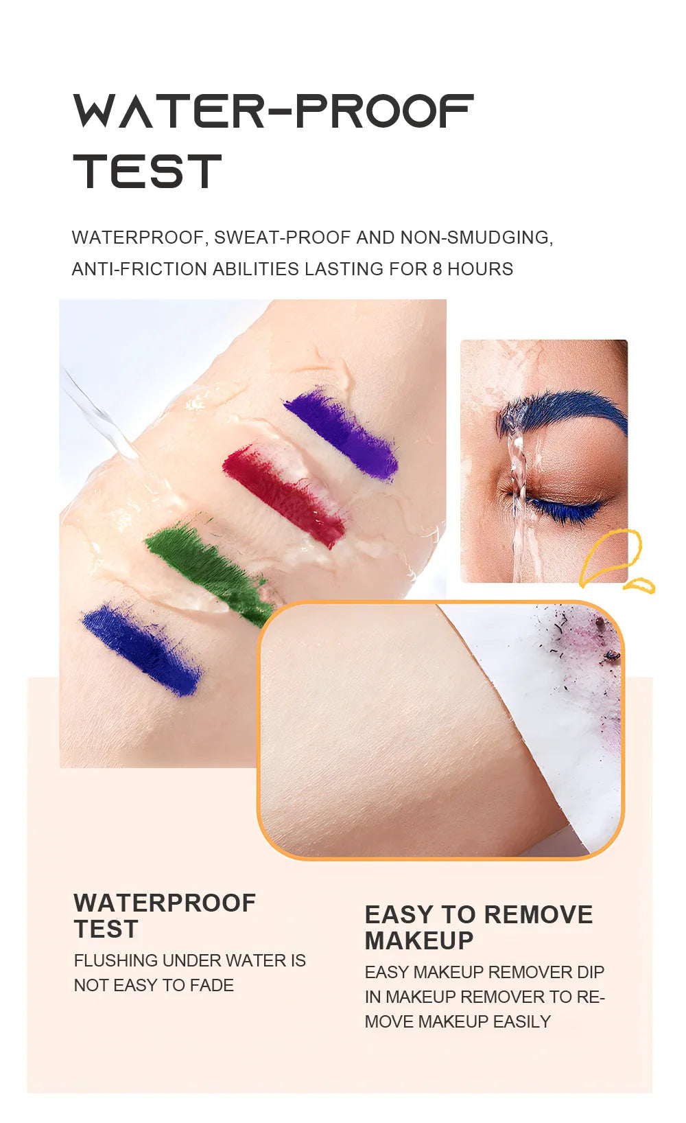 6 Color/Set Colored Mascara Cream Blue Green Lasting Waterproof Mascara Curling Eyelashes Thick Curl 3D Non-smudding Mascara