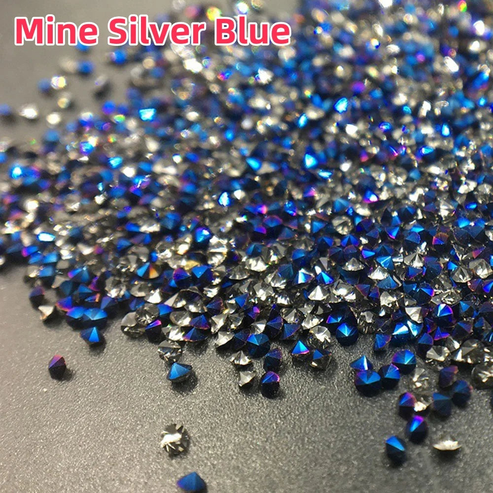 1440pcs/bag 1.2mm Wholesale Mini Pixie стразы Non Hotfix Rhinestone Micro Crystal Zircon Nail Art Rhinestones Decoration