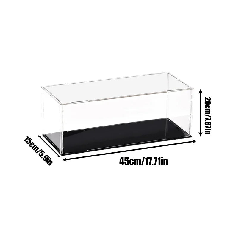 18 Sizes Clear Acrylic Display Case Dustproof Toy Cars Trucks Vans Model Box Collection Storage Home Countertop Show Boxes