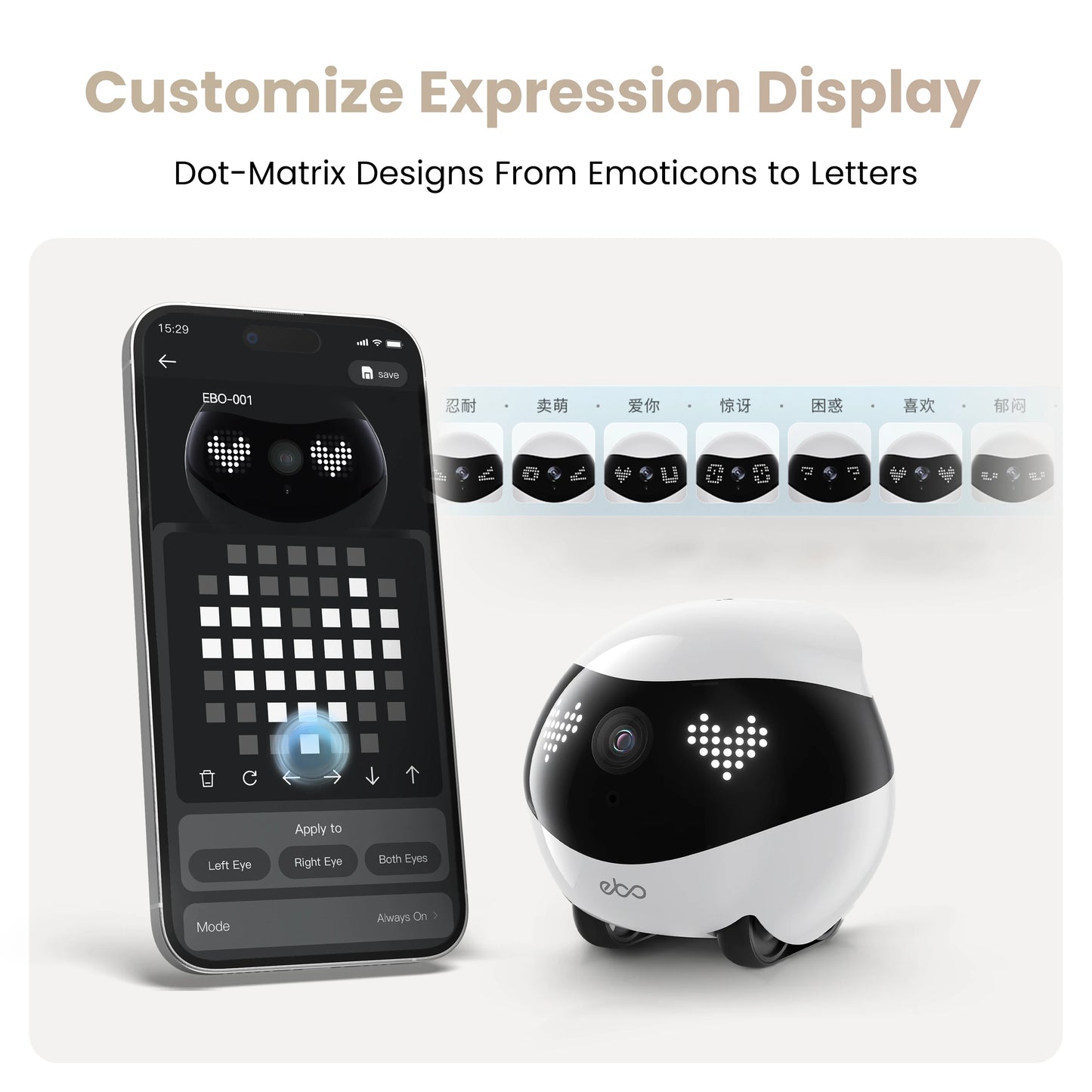 Enabot EBO AIR 2 Companion Robot 2K  Home Security Pet Camera Night Vison Wireless APP Remote Control for Dog Cat Baby