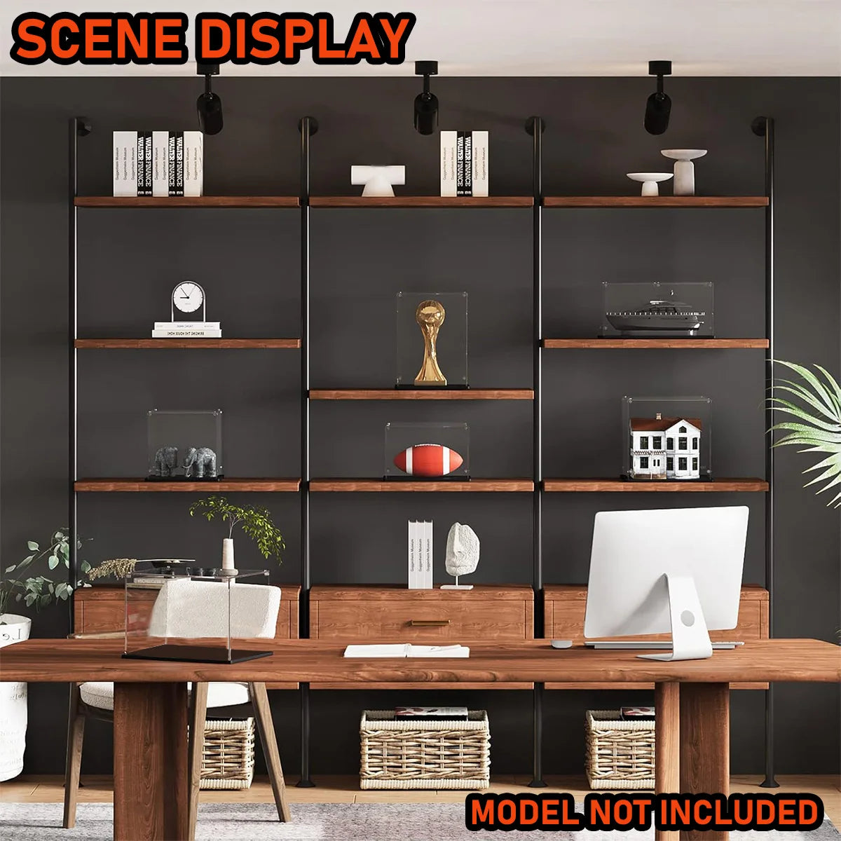 1:14 Scale Transparent Acrylic Display Box, Suitable for Protection and Display of Small Collections of Toy Car Model Building Blocks (Inner Circle Size 37X19X12Cm)