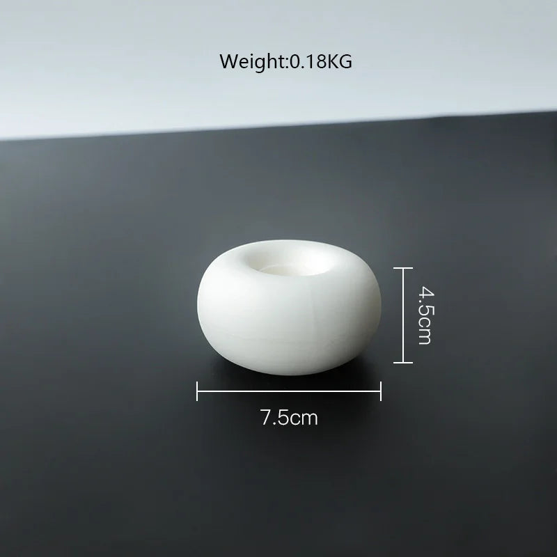 Nordic Ceramic Candlestick Holder White Candle Holders Candle Holder Wedding Table Living Room Home Ornament Decoration