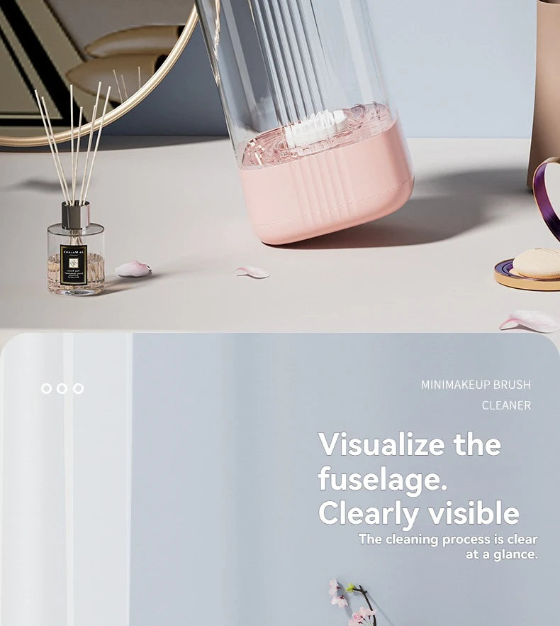 2025 New USB Electric Makeup Brush Cleaner Rechargeable Makeup Brushes Cleaning Tool Automatic Makeup Brush Cleaning Stand Devic