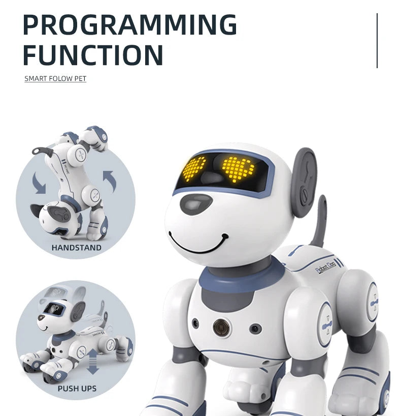 Intelligent Remote Control Robot Dog Electronic Stunt Voice Command Programmable Touch-sense Music Song Children's Toys for Boys