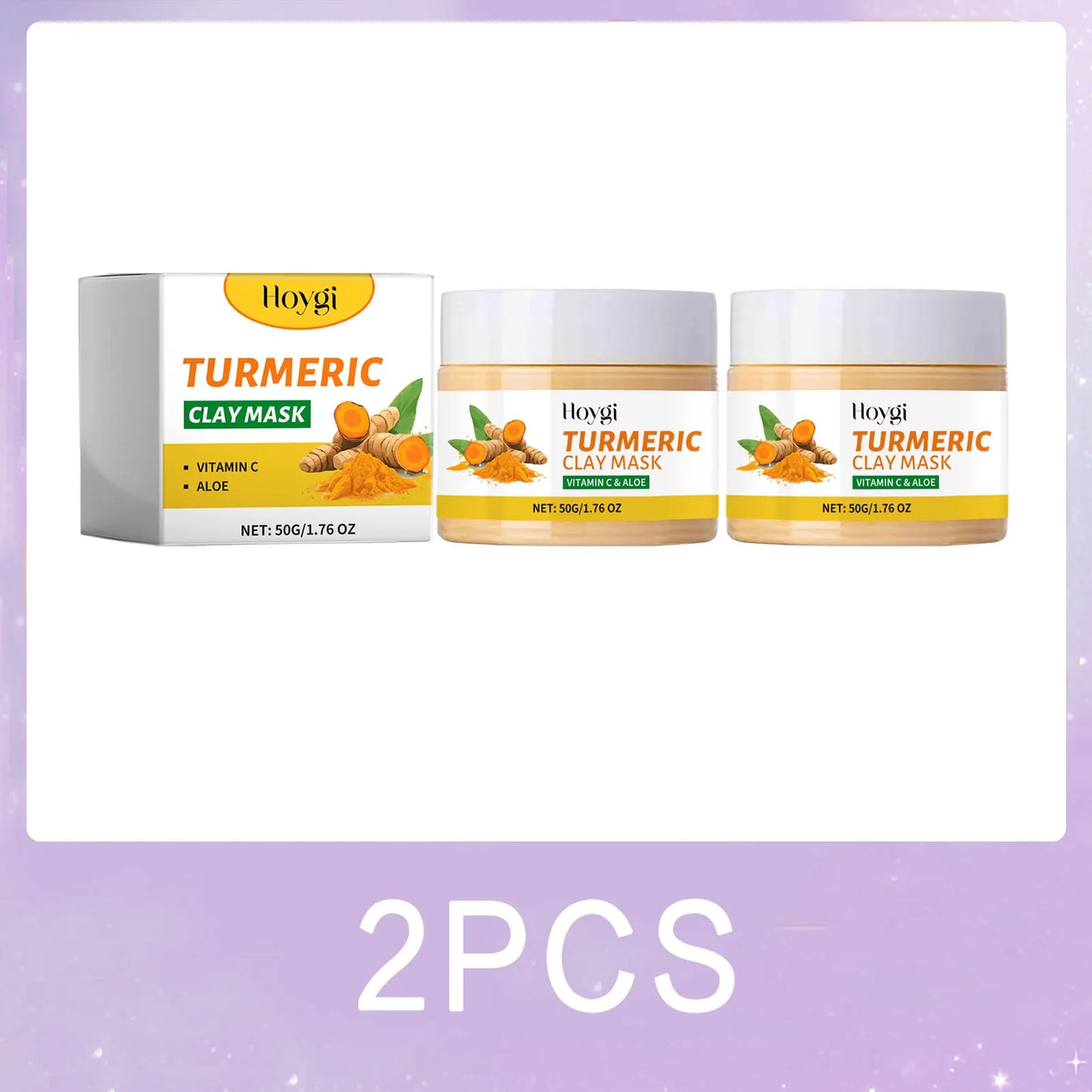 Turmeric Vitamin C Clay Mask Deep Cleansing Dull Skin Brighten Refining Pores Oil Control Dark Spot Remover Face Masks Skincare