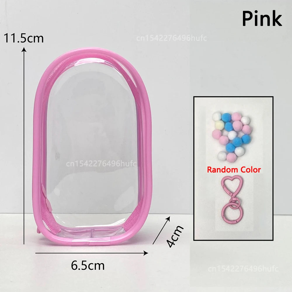 Labubu Mini 4.0 Transparent Protector Case Display Bag For Labubu V1 V2 V3 V4 Storage Bag Doll Outfit Accessories Only Case