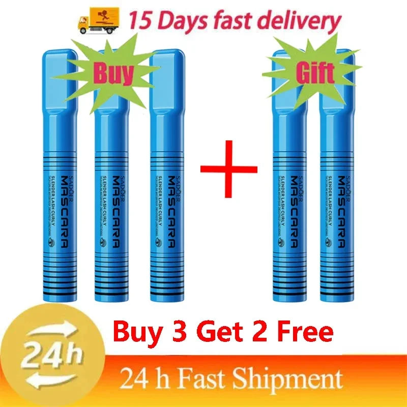 5D Waterproof Mascara Lengthening Eyelashes Women's Make-Up Waterproof Mascara Black Silk Fibre Mascara Korean Cosmetics New