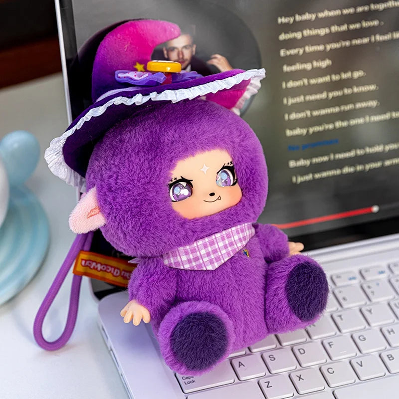 Cute Halloween Witch Doll Vinyl Face Plush Toys Colorful Dolls Popular Stuffed Plush Toys for Kids Witch Gifts Halloween Party