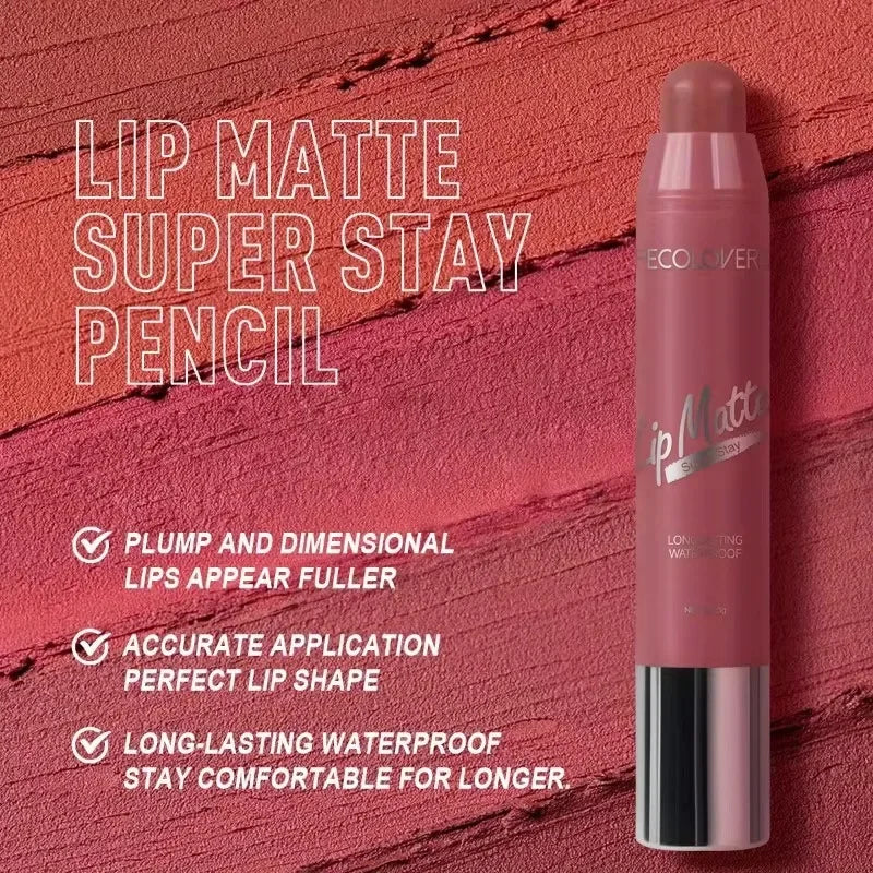 Velvet Lipstick Lasting Nude Matte Lipstick Non-stick Waterproof Sexy Lip Balm Lip Pencil Women Cosmetics Makeup
