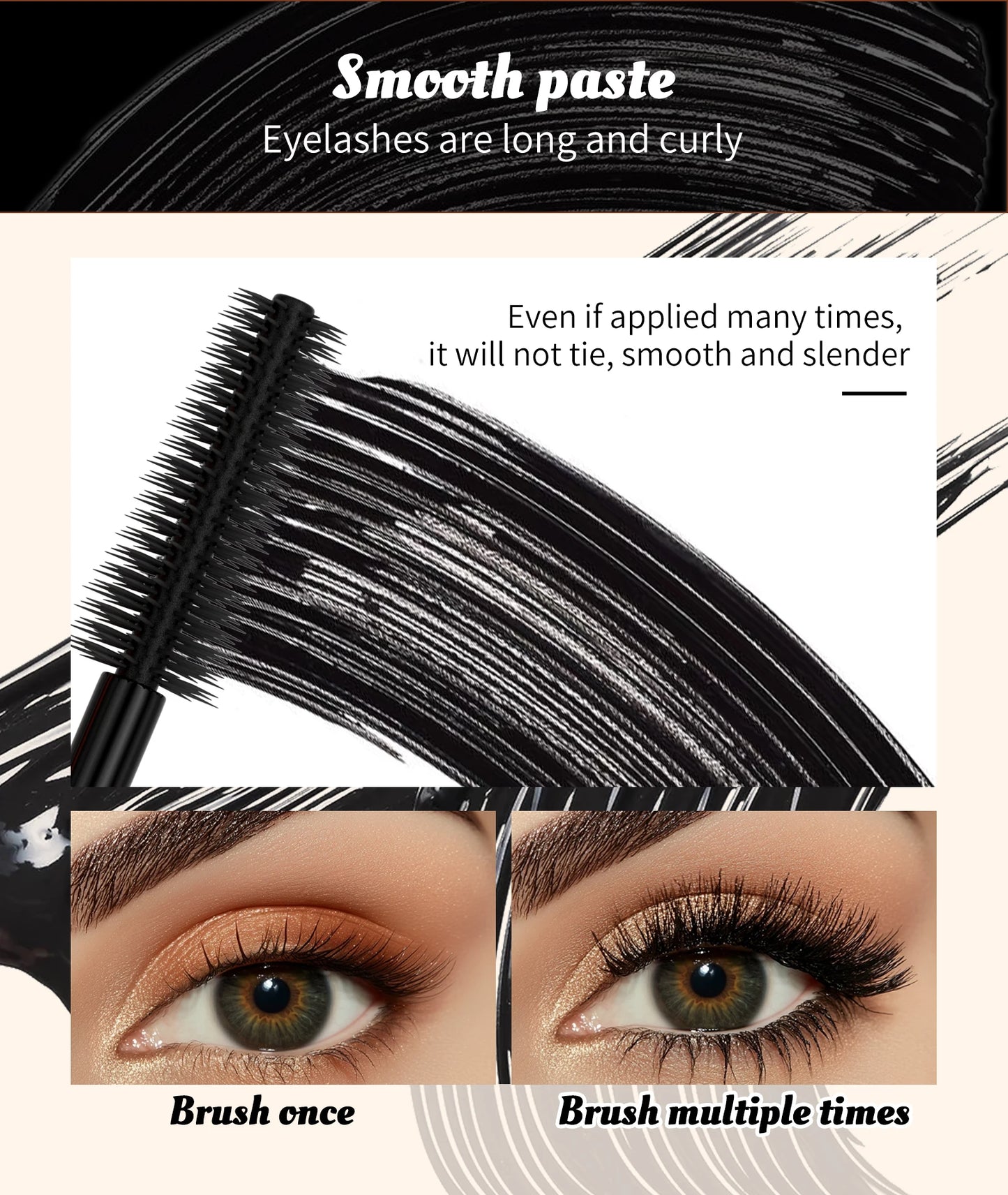 Black waterproof Mascara for all Lengthening make up products Eyelash Extension Eye Lashes mascara 4d effect Korean cosmetics