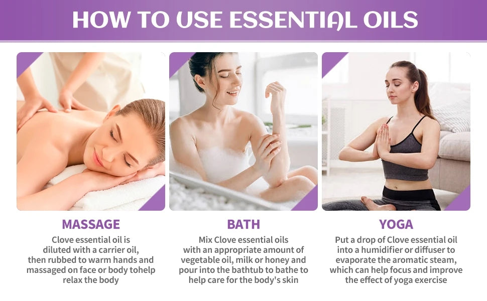 EVOKE OCCU 118ML/4 Fl.Oz. Essential Oils, Premium Clove Plant Oil for Home Diffuser, Hair, Skin, Massage, Candle Soap Making,