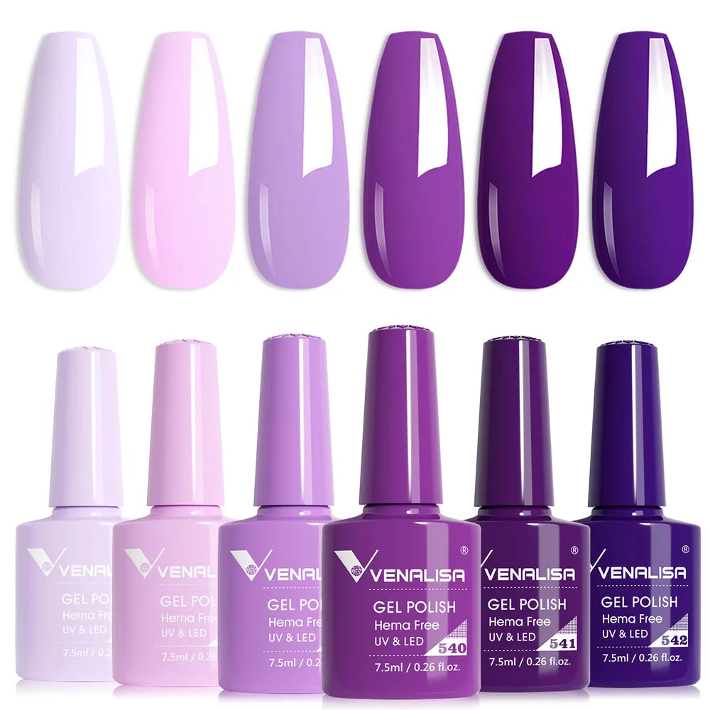 Venalisa Nail Gel Polish Fall Nails HEMA/TPO FREE Winter Christmas Color Kit Soak off UV LED Semi Permanent Nail Gel 6pcs Kit