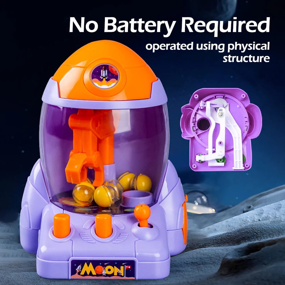 Mini Space Rocket grabbing machine ball,pincer Egg Twister Clip Doll Twister Scratching Machine Girl Boy Christmas Birthday Gift