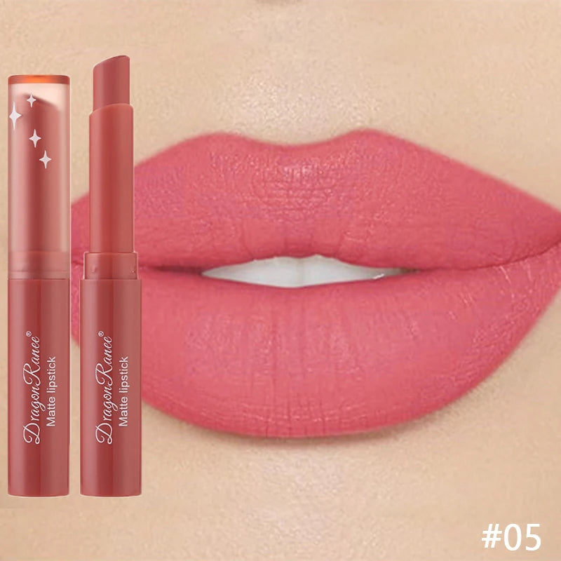Nude Matte Lipstick Waterproof Nude Pink Lip Sticks Not Fading Sexy Red Velvet Lipsticks for Women Make Up Lasting Lip Cosmetics