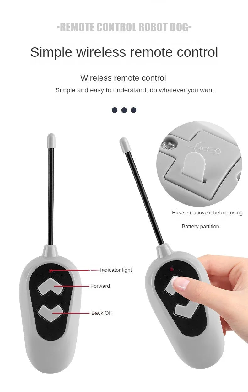 DIY Assembly Dog Rc Robot Remote Control Mechanical Toy Science Teaching Assembling Model Electric Set Toys for Boys Kids Gifts