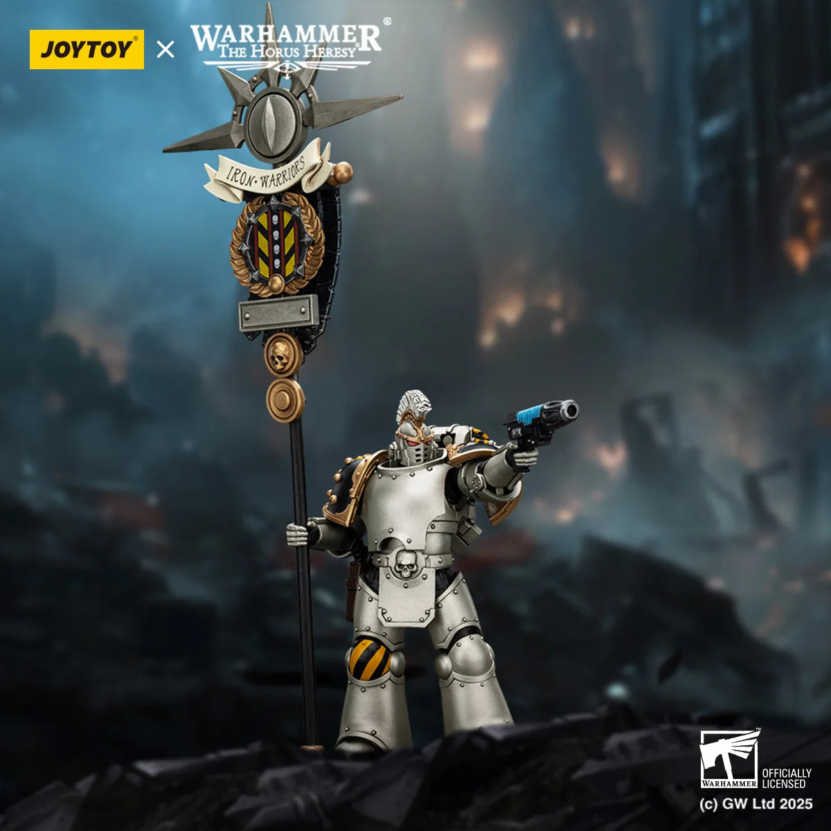 Warhammer The Horus Heresy lron Warriors MKVI Tactical Sergeant and Command Squad Chosen with Legion Standard