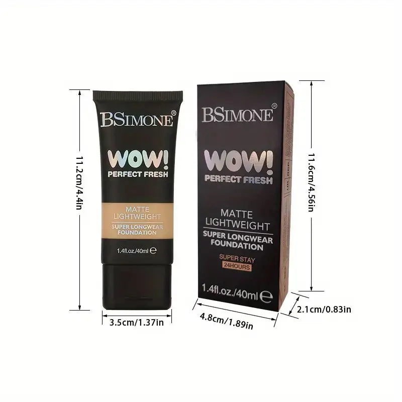 Perfect Fresh Matte Foundation Lightweight Super Longwear Hydrating Natural Finish Buildable Coverage Non-Cakey Suitable For Dry