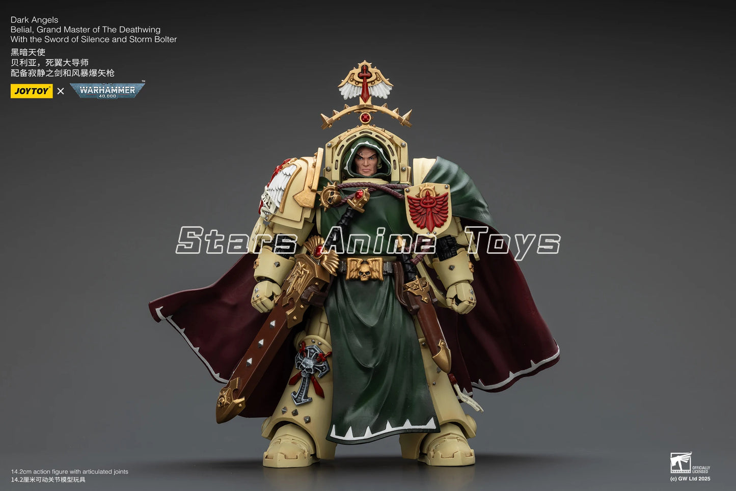 Warhammer 40000 Dark Angels Belial Grand Master of The Deathwing with The Sword of Silence and Storm Bolter