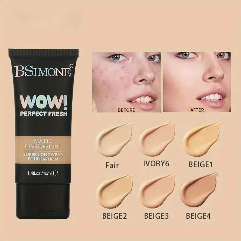 Perfect Fresh Matte Foundation Lightweight Super Longwear Hydrating Natural Finish Buildable Coverage Non-Cakey Suitable For Dry