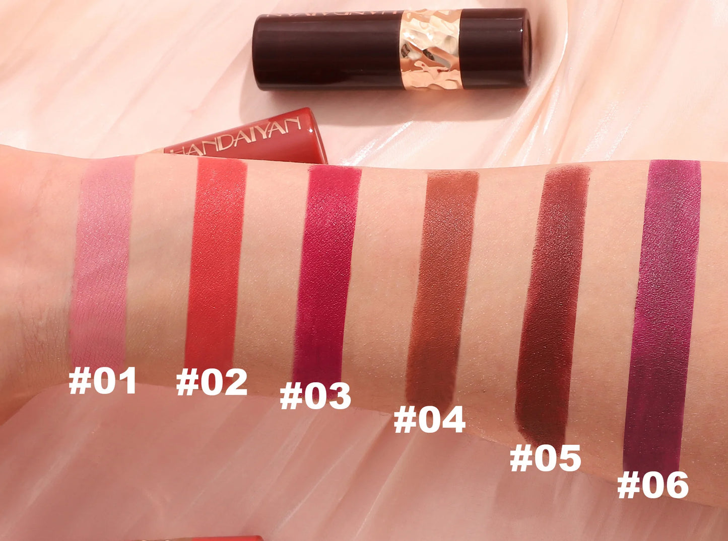 6PCS Velvet Matte Lipstick Set Highly Pigmented Long Lasting Non Drying Silky Smooth Lip Makeup Gift Box For Women