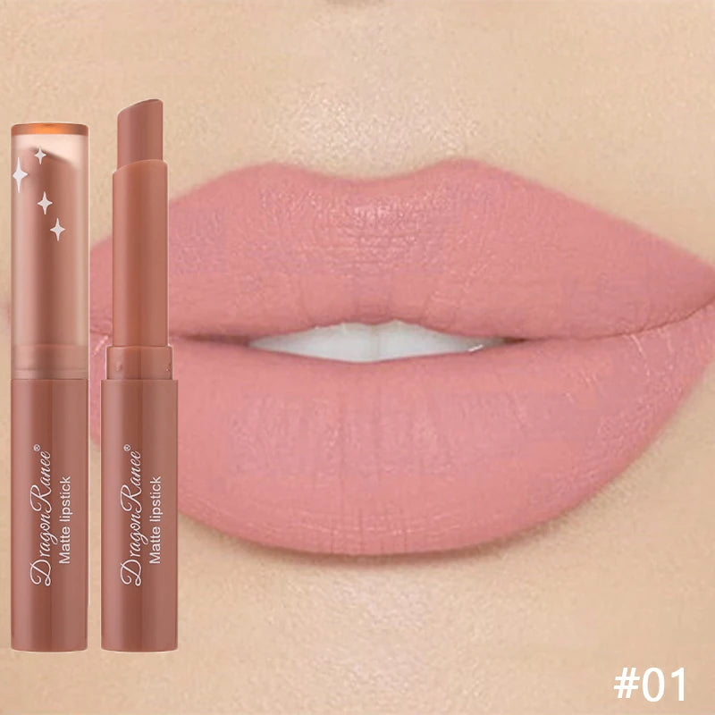 Nude Matte Lipstick Waterproof Nude Pink Lip Sticks Not Fading Sexy Red Velvet Lipsticks for Women Make Up Lasting Lip Cosmetics