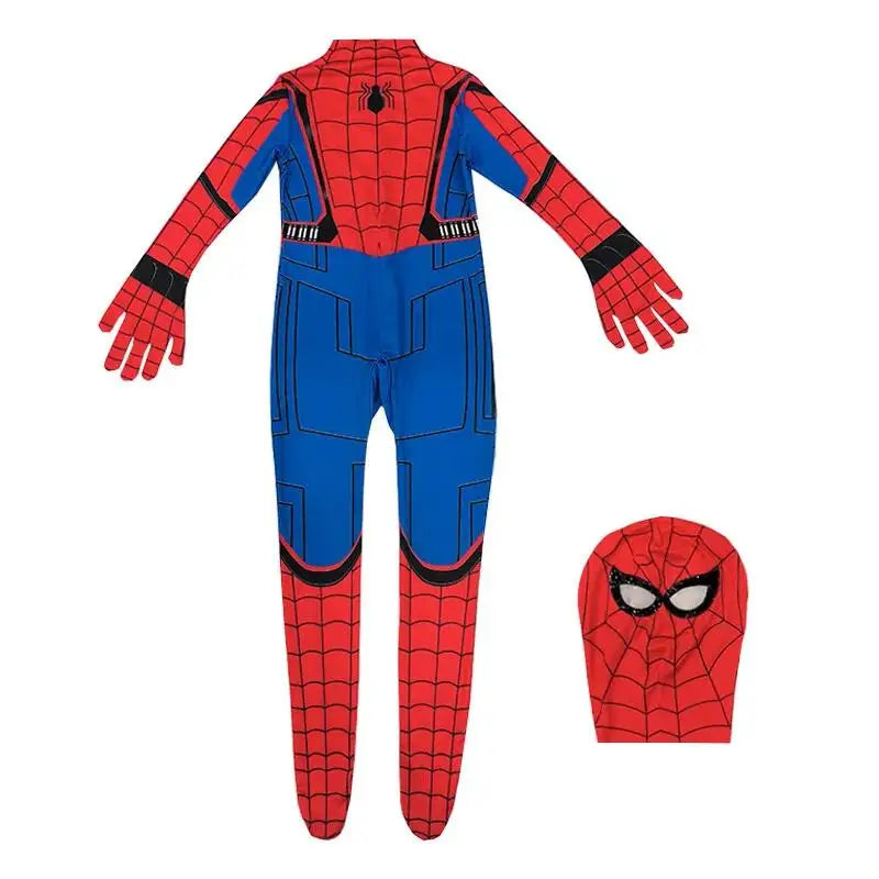 Superhero Spider Man Costume Jumpsuit Miles Spiderman Halloween Cosplay Costumes Bodysuit Head Cover Separation Party Set