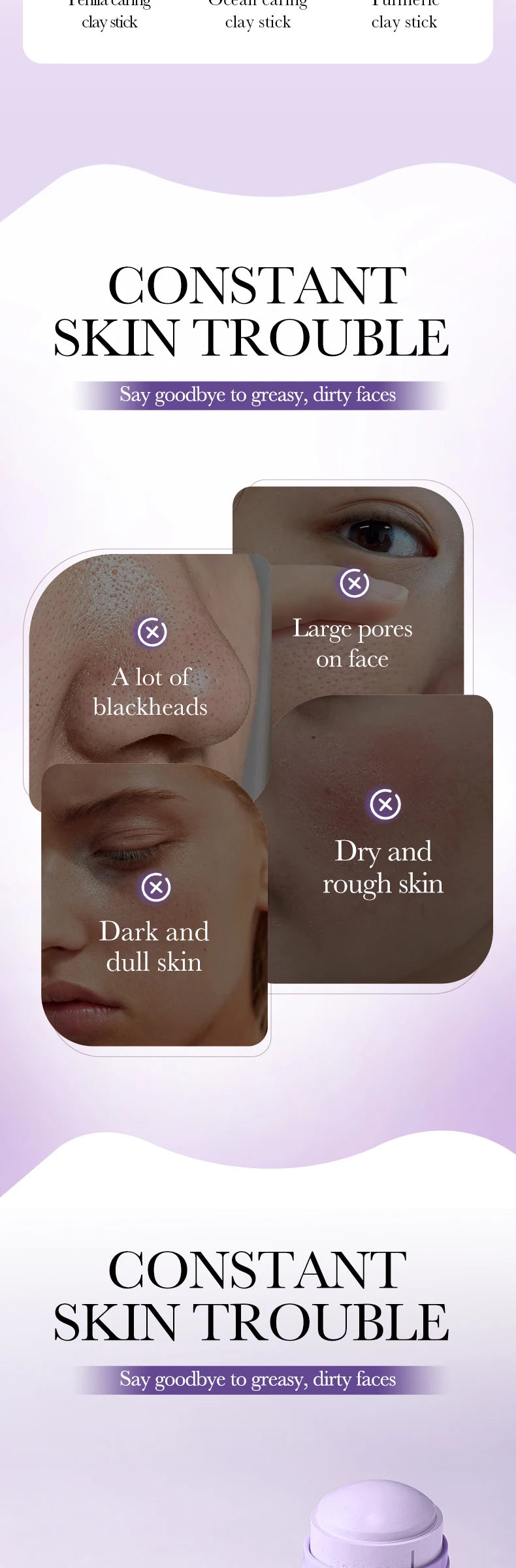 SADOER Green Tea Rose Face Masks Stick Clay Mask Shrink Pores Deep Blackhead Remover Facial Cleansing Moisturizing Facial Masks