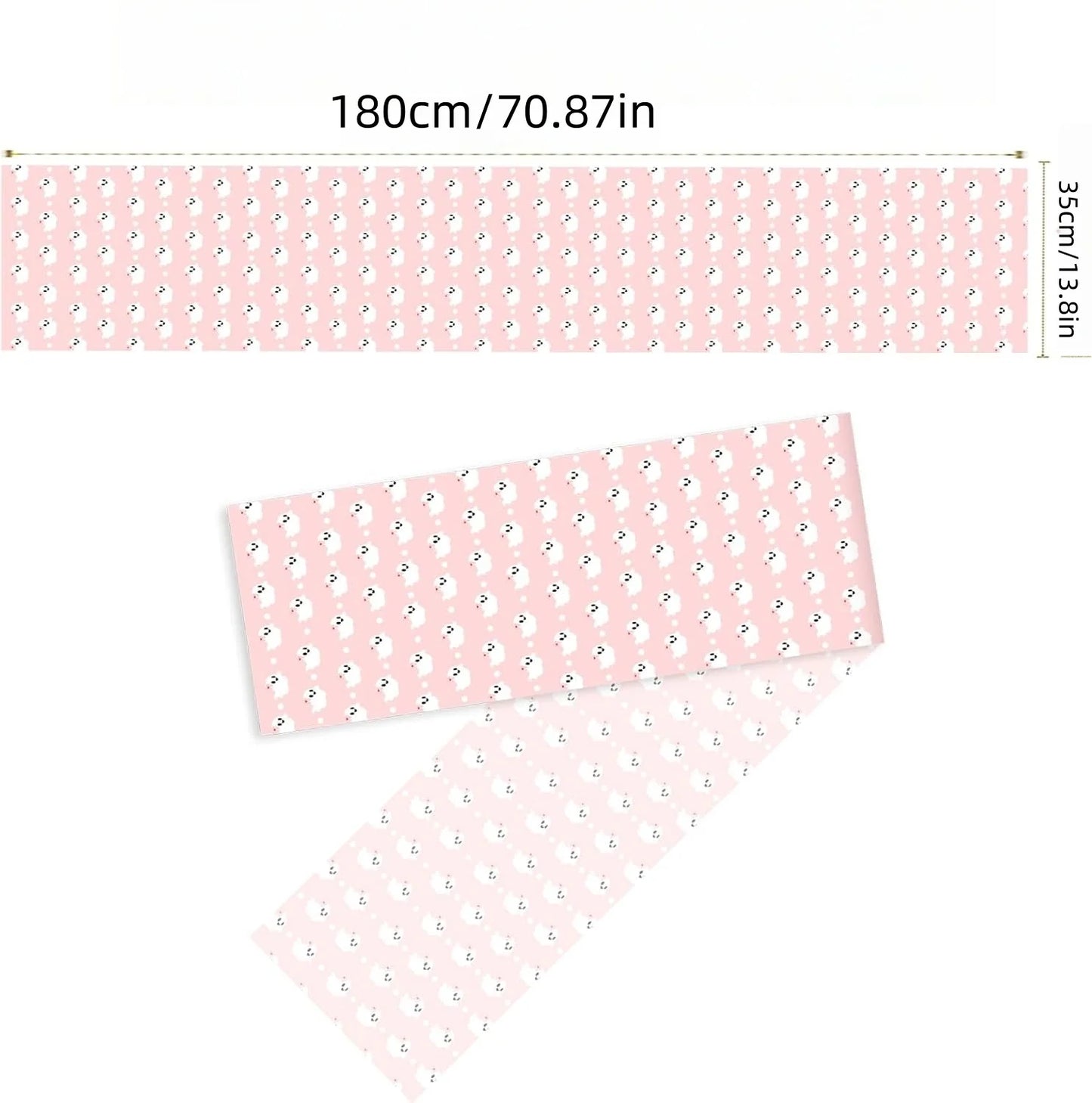 Halloween Pink Tablecloth with Cute Ghosts