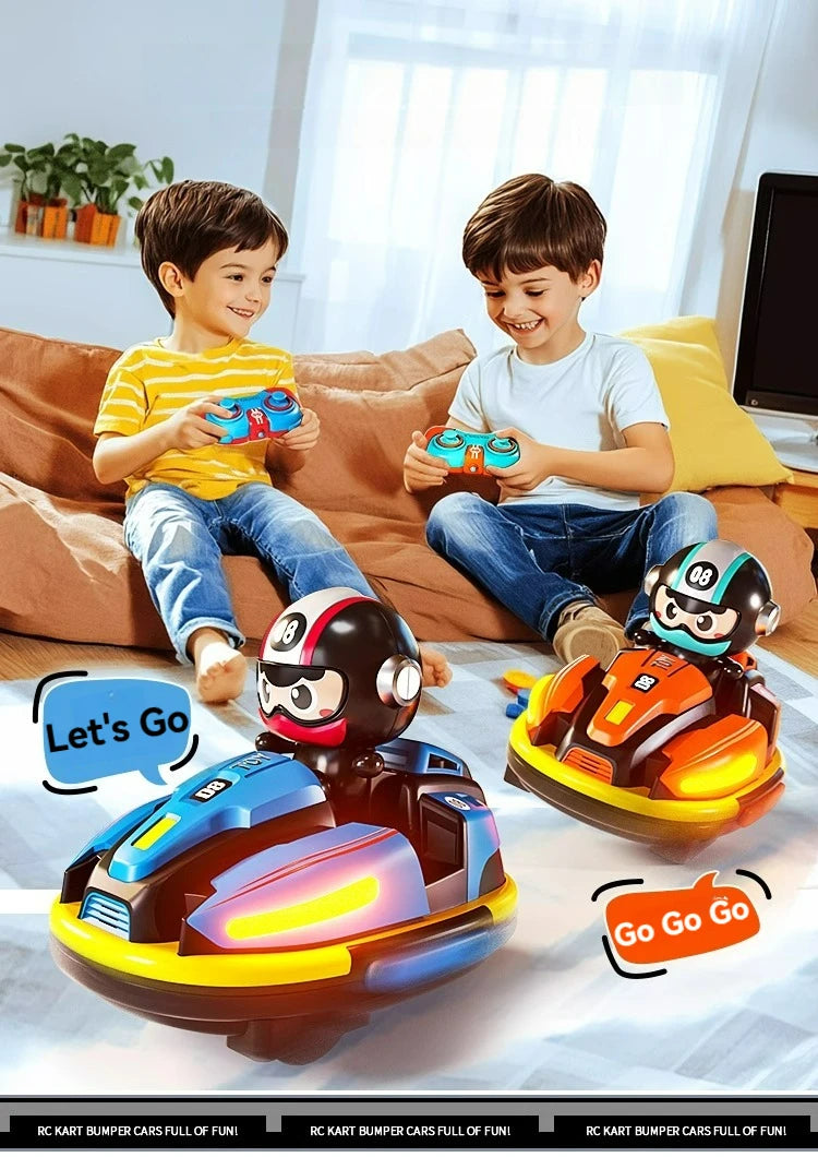 RC Football Sports Battle Bumper Car Toy for Kid Catapult Robot Karting Toy with Music Light RC Game for Boy Girl Family Battles