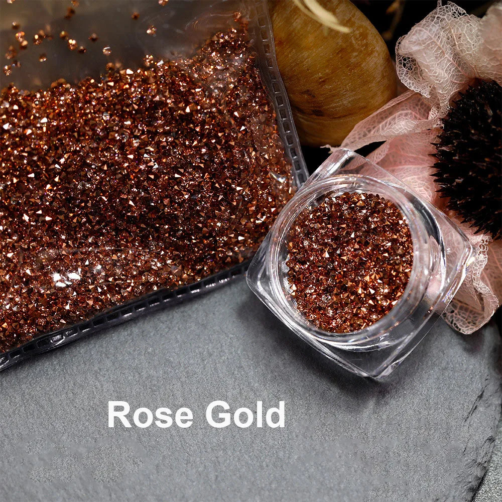 1440pcs/bag 1.2mm Wholesale Mini Pixie стразы Non Hotfix Rhinestone Micro Crystal Zircon Nail Art Rhinestones Decoration