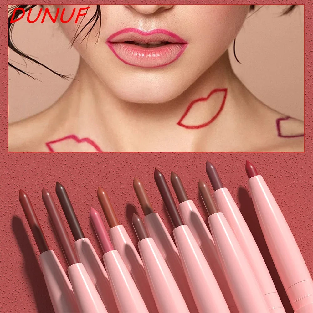 12 Colors Lip Liner Lip Pencil Set Matte Lipstick Waterproof 24 Hours Long Lasting Korean Lip Tint Makeup For Women Cosmetics