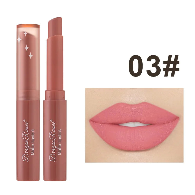 Nude Matte Lipstick Waterproof Nude Pink Lip Sticks Not Fading Sexy Red Velvet Lipsticks for Women Make Up Lasting Lip Cosmetics